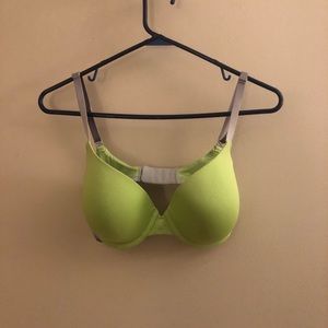 Lime green bra with ombre gray band